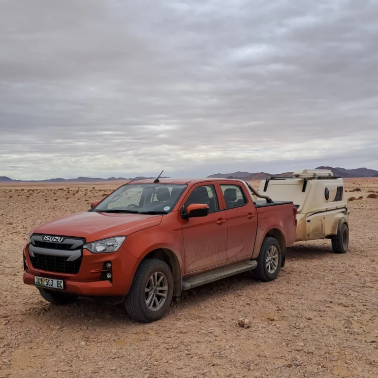 Isuzu D-Max double cab towing a caravan - towing capacity guide